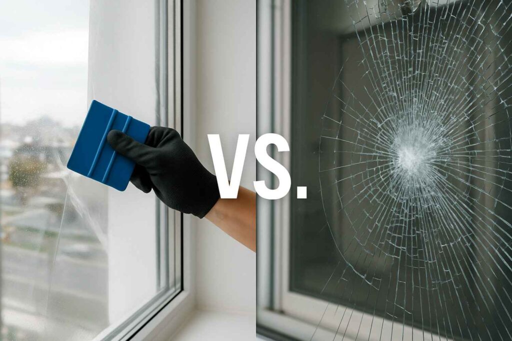learn window security film vs. tempered glass